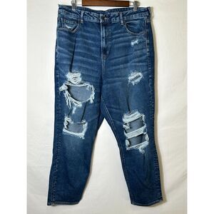 American Eagle Women's Stretch High Rise Distressed Jeans Size 18